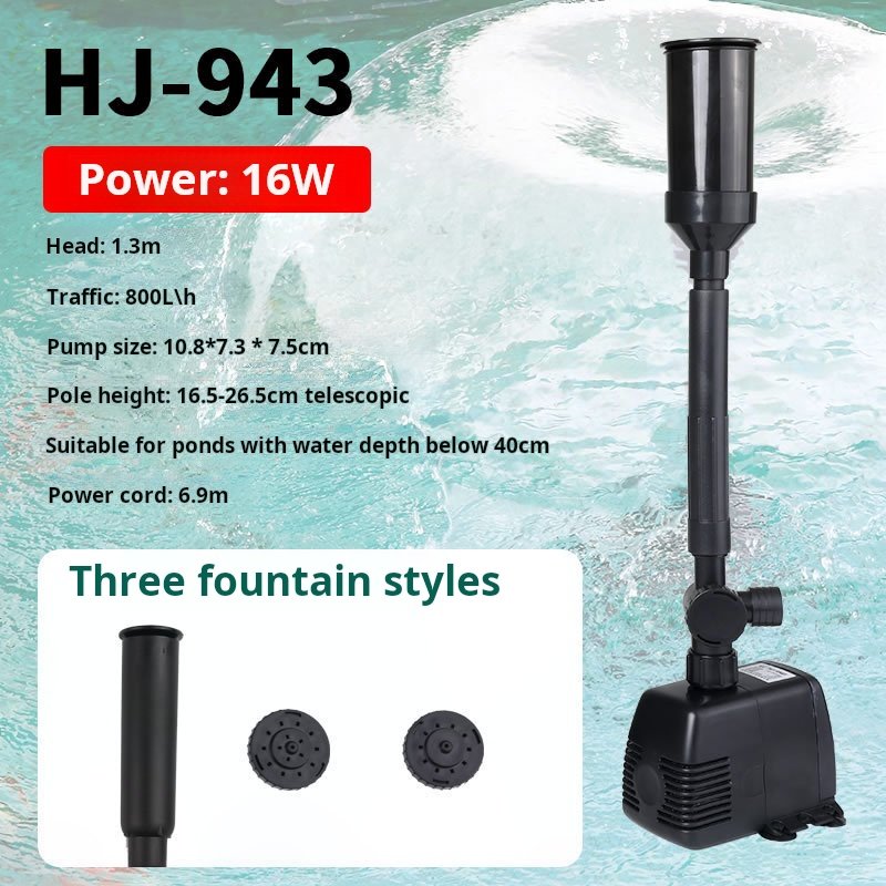 Pond pumping fountain pump garden garden fish pond submersible pump landscape fountain multiple sprinklers
