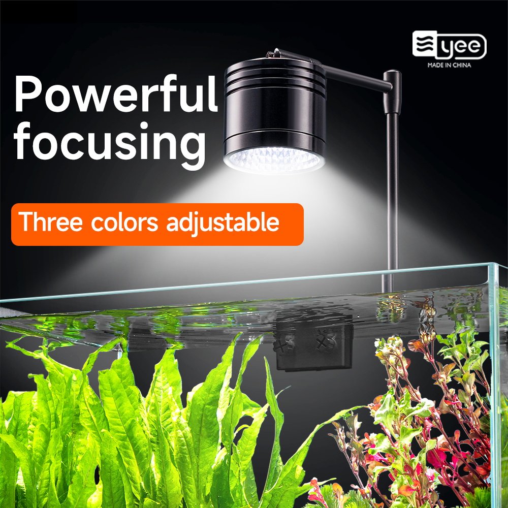 YEE Aluminum Aquatic Coral Reef Tank Light 360 adjustable Seawater Marine Waterproof LED Full Spectrum Aquarium Light