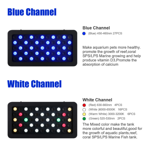 New Idea programmable led aeroponics lights reef coral lighting 165W led aquarium light for freshwater fish and aquatic plant