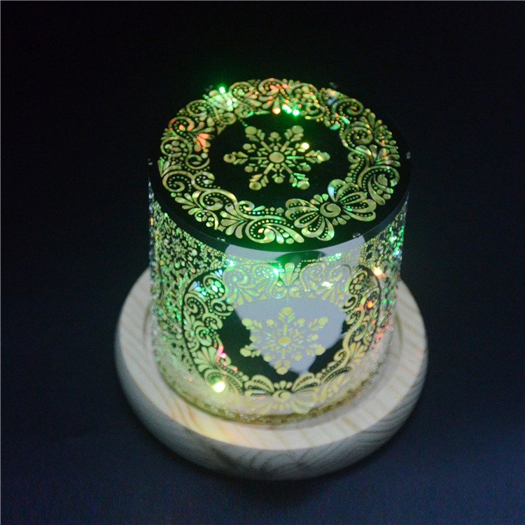 Customized RGB Decor Night Light Metal Pattern Projection colorful Led Lamp indoor desktop led Ambient Light FOR home decoration
