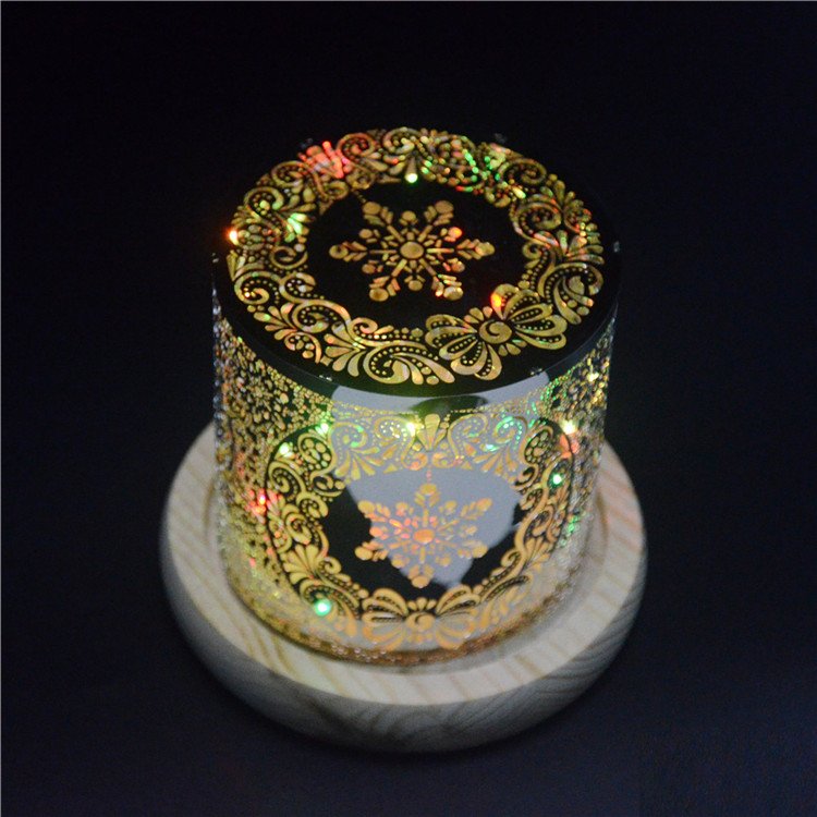 Customized RGB Decor Night Light Metal Pattern Projection colorful Led Lamp indoor desktop led Ambient Light FOR home decoration