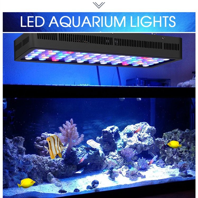 165w real power wireless control with 7-colors Multi spectrum aquarium light for reef aquariums