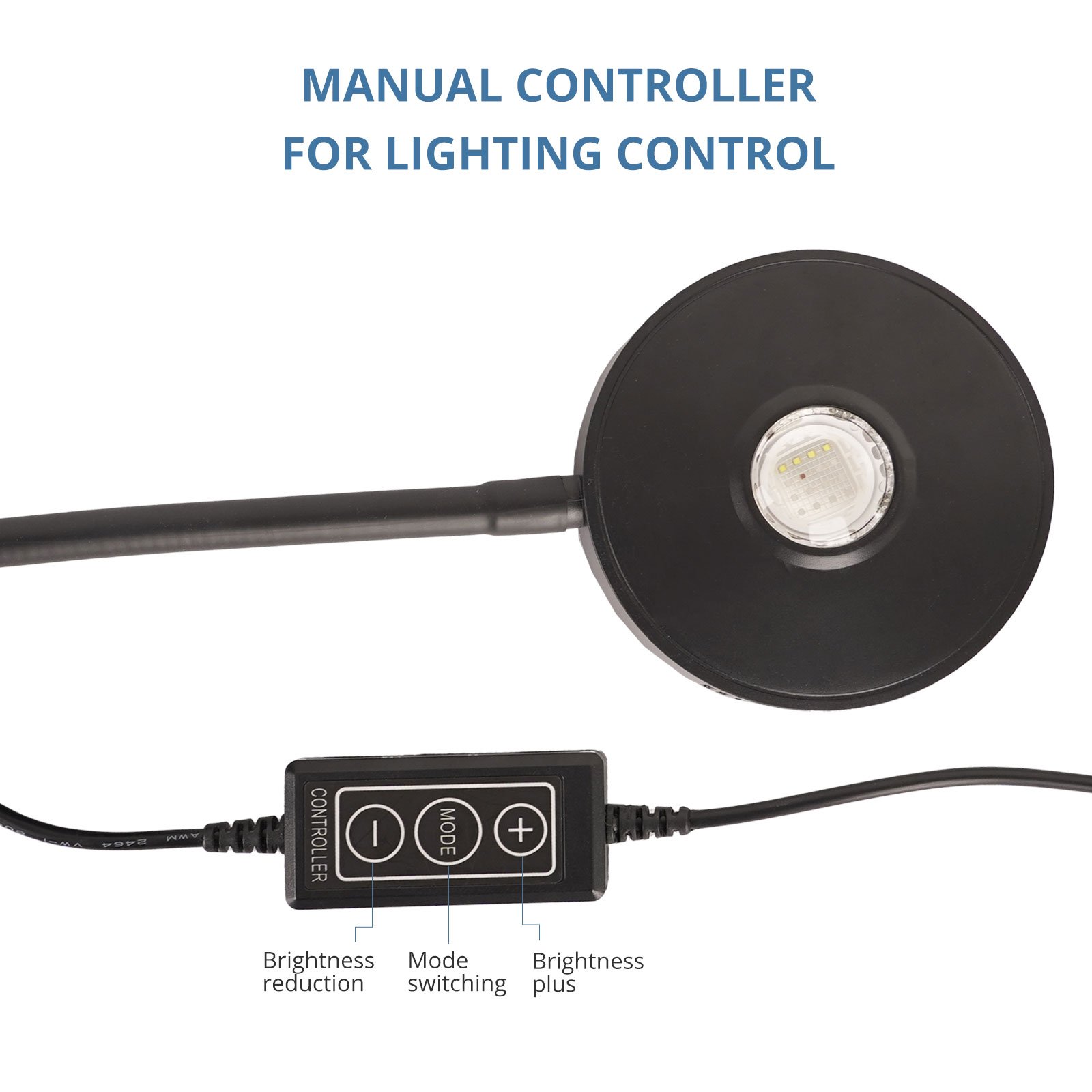 24W LED Aquarium Light with IP44 Rating for Seawater Plants