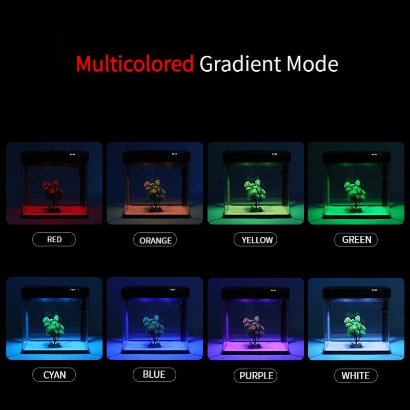 SUNSUN Wholesale Custom Aquarium Clear Fish Tank Small Glass Aquarium with Fllter and Led Lighting