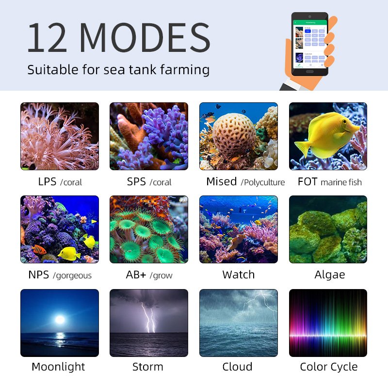 Wholesale Marine Aquarium Accessory WEEKAQUA Z250Sea LED A7 Reef Lighting Ocean Wave Lamp For Reef Tank Aquarium