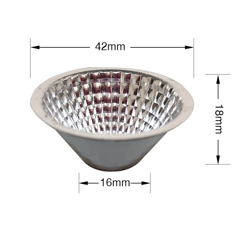 Metal Spinning Custom Aluminium Reflector Cup, Ceiling Downlight Grid Pattern Spot Reflective Bowl Led 60° Reflector