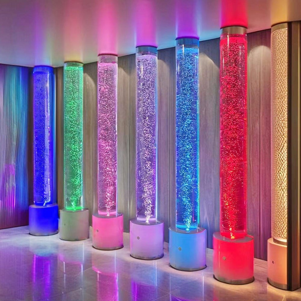 Wholesale indoor water fountain acrylic aquarium water bubble column for restaurant,home,party,wedding