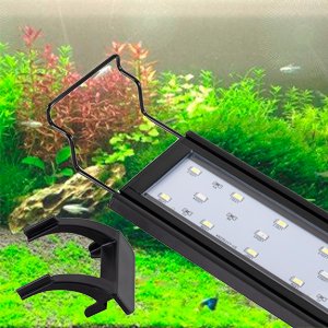 led lighting for aquariums with Aluminum Alloy Shell Extendable Brackets,Blue Red led aquarium light for Freshwater Fish Tank
