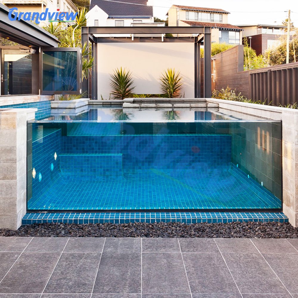 High quality Customized 100 MM Thick Clear Spa Window Endless Acrylic Swimming Pool Container