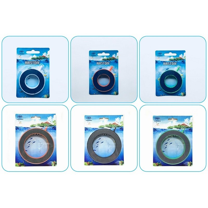 2024New wn WS003 Series Circle Bubble Air Stone In bulk/Blister Card Package For Hydroponics/Aquarium/Sewage Treatment/Fish Tank