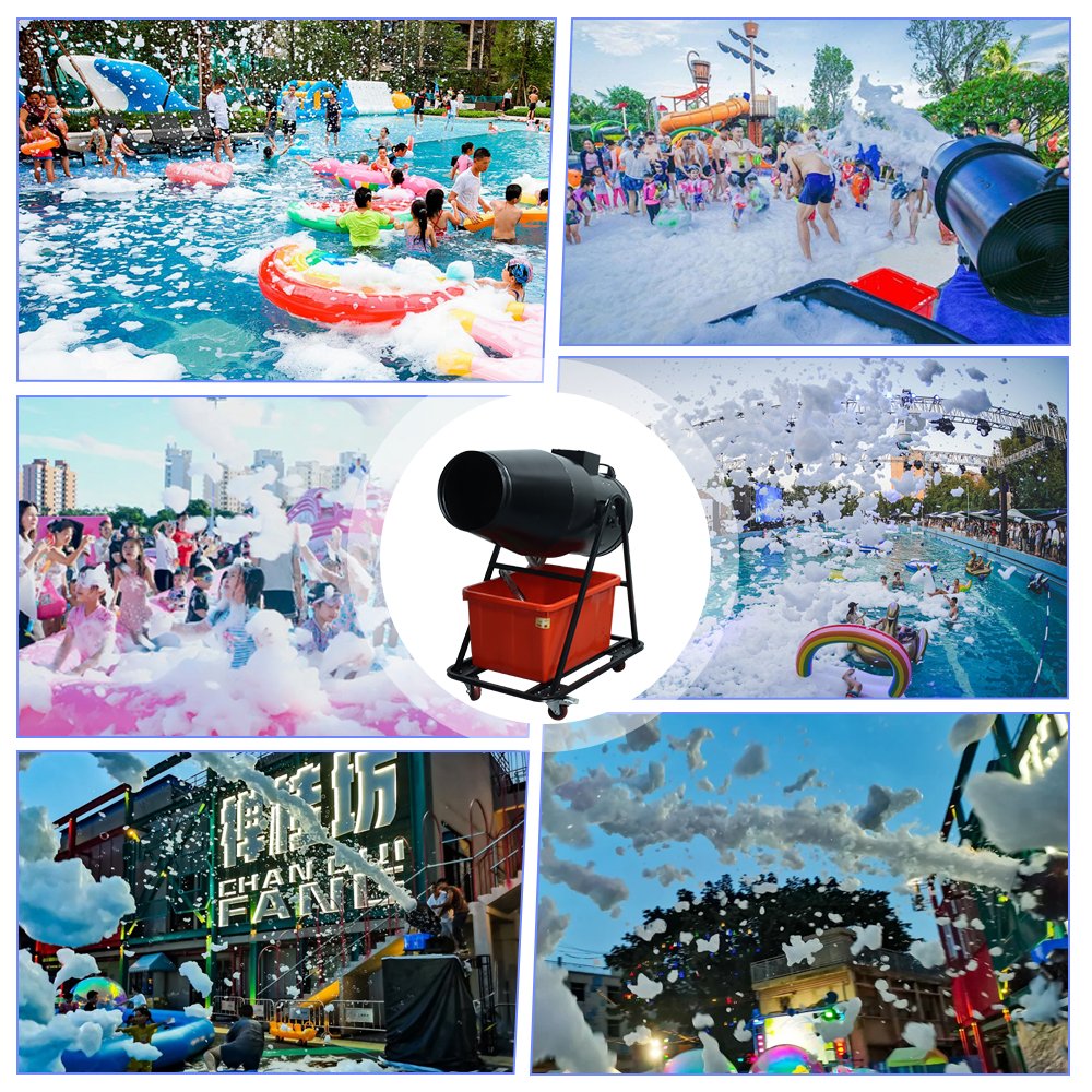 024 New Style Hot Sell Lm 1500w Waterproof Foam Machine For Parties Spray Cannon Party Foam Machine For Swimming Pool Party
