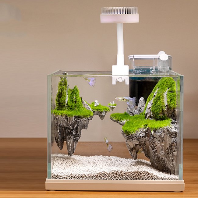 Hot sale HD office living room desktop glass fish tank