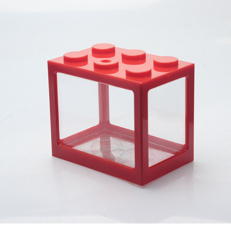 Plastic Mini Fish Tank Acrylic Small Tarpaulin Plastic Fish Farming Tank Mini Aquarium Led Lighting Fish Tank