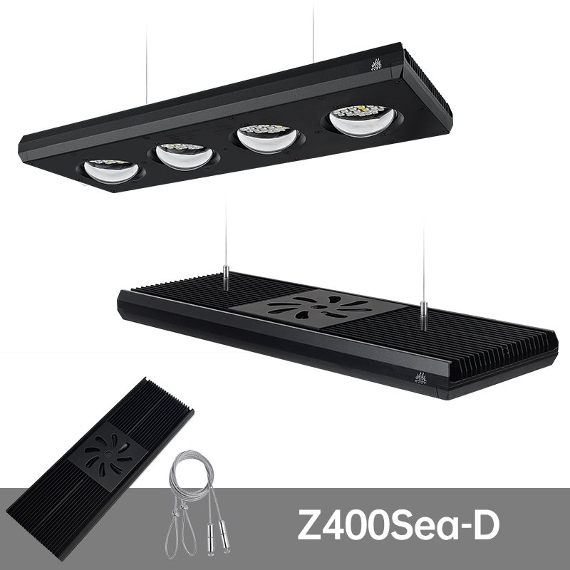 Hot Sale Z400SEA APP Wifi Intelligent control led aquarium light with storm simulation led aquarium light for coral reef bar