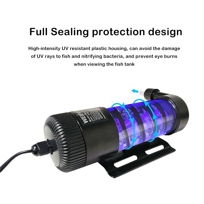 WEIPRO 5W/9W/11W/18W/36W/55W UV Germicidal Aquarium Lamp Water Purification UVC Sterilizers Koi Pond Garden Fish Tank