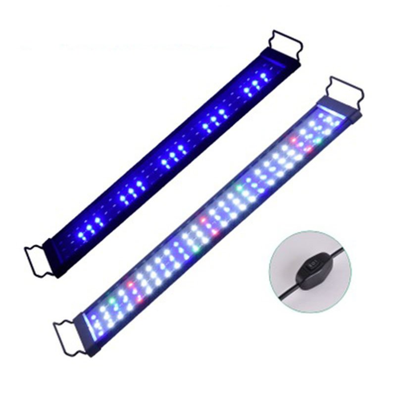 30/60/90/120/150CM LED Aquarium Light, Fish Tank Light with Extendable Brackets, White and Blue LEDs