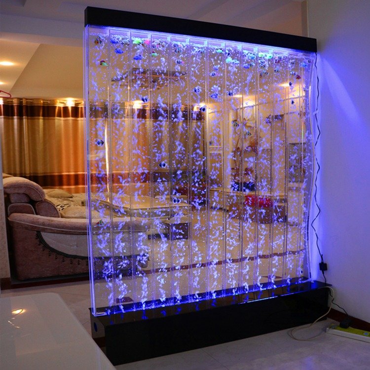 modern acrylic LED lighting water bubble walls panel screen partition decoration aquarium