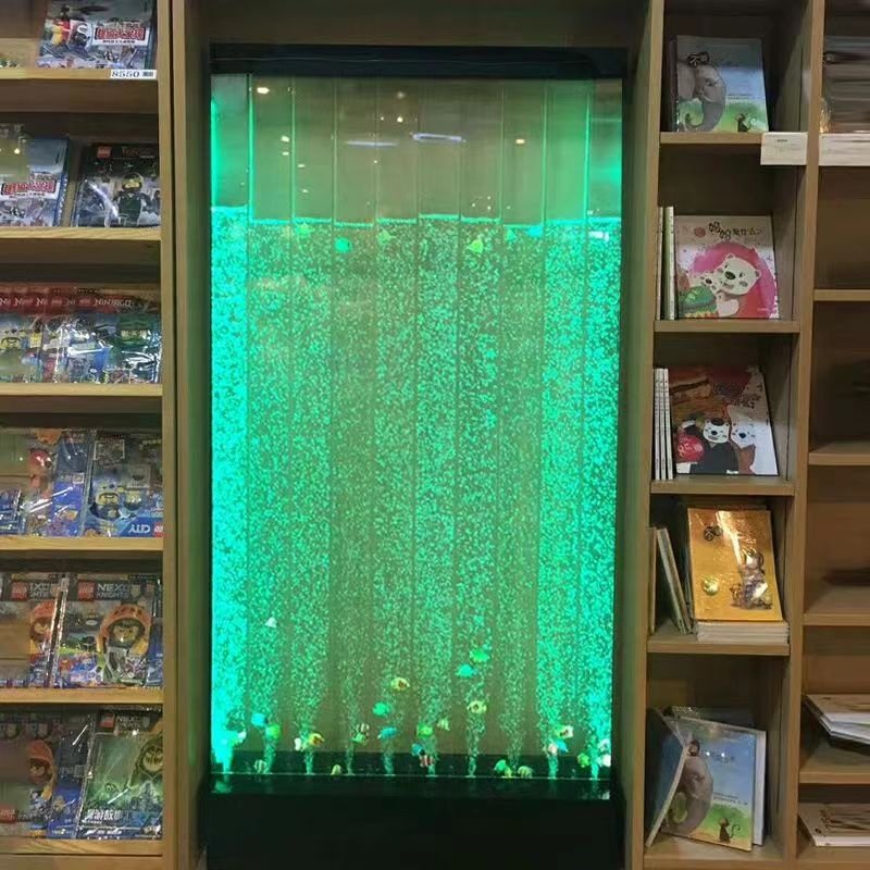 modern acrylic LED lighting water bubble walls panel screen partition decoration aquarium