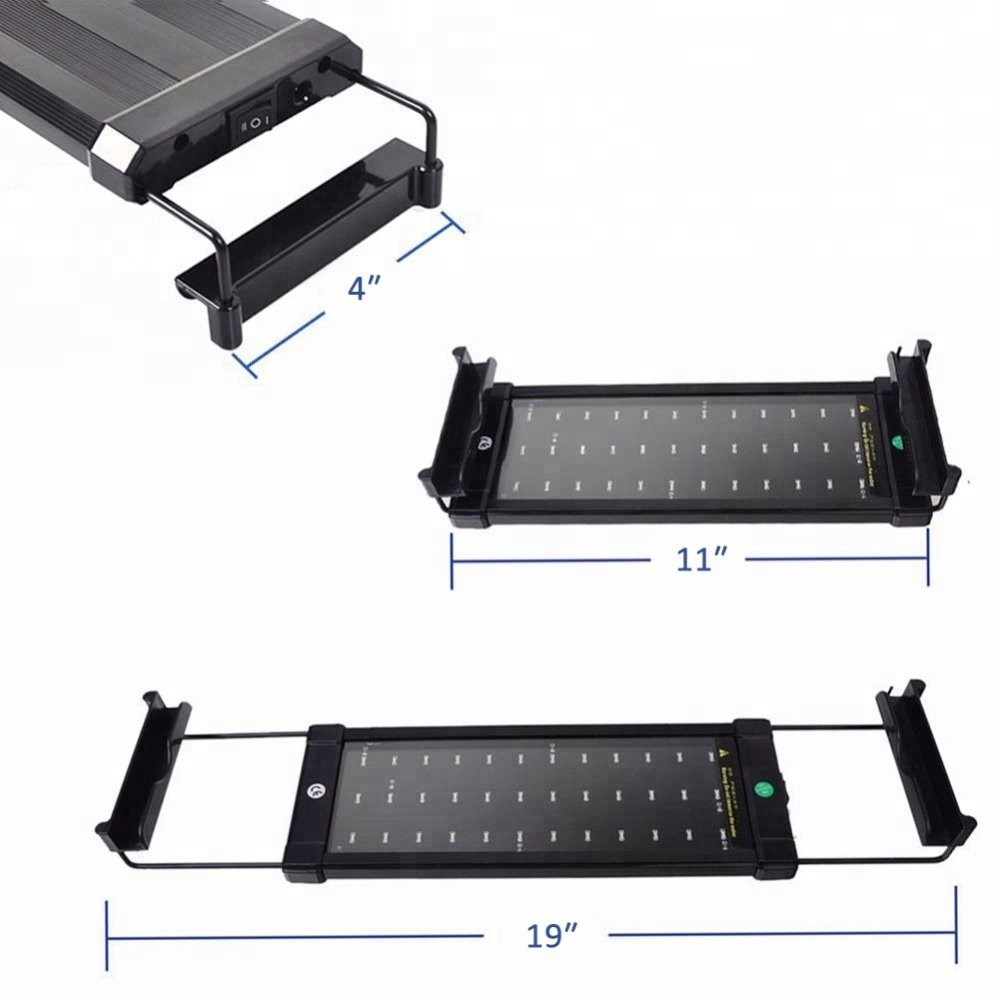 GAKO 6W led aquarium coral reef bracket light,White blue 28cm super bright and enery-savingfor different size fish tank