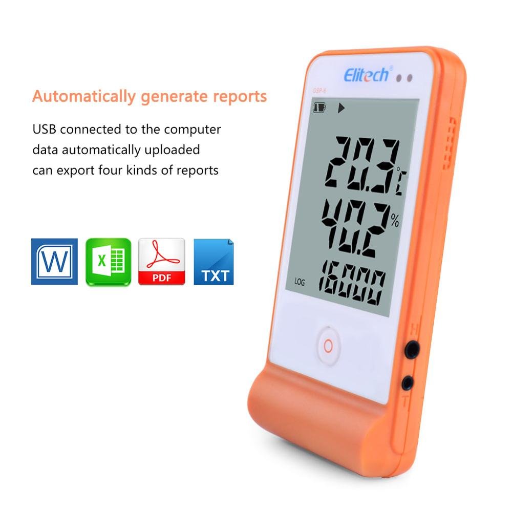 pharmacy pharmacy certification warehouse cold storage large screen temperature and humidity recorder probe sound and light alar