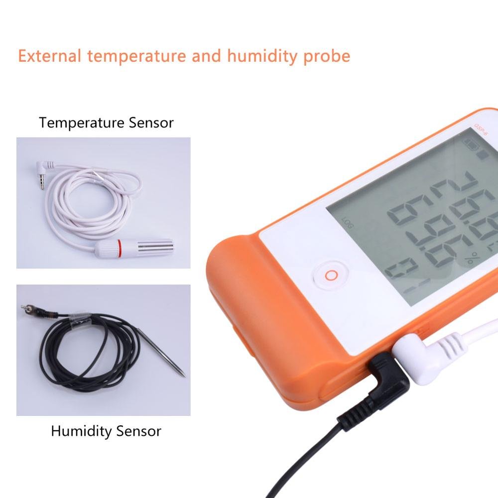 pharmacy pharmacy certification warehouse cold storage large screen temperature and humidity recorder probe sound and light alar