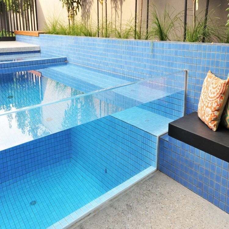 Outdoor Acrylic Swimming Pool with 100mm Thick Glass Transparent Acrylic Boards Fiberglass