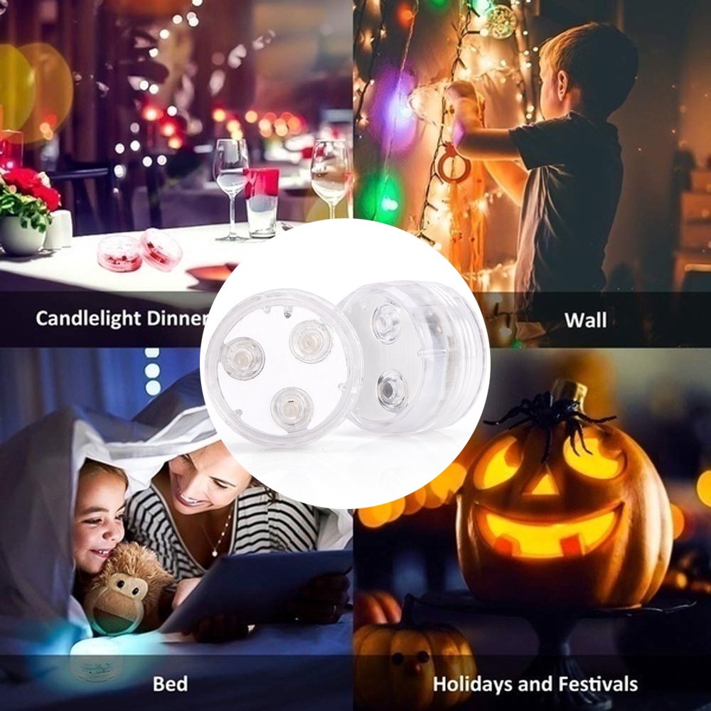 Hot Sale Waterproof Remote Control Colorful Landscape Decoration Atmosphere LED RGB IP68 Mini Swimming Floating pool lights