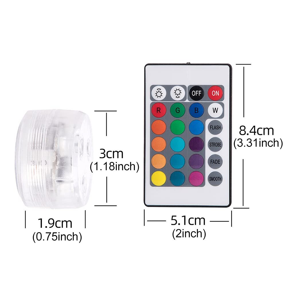 Hot Sale Waterproof Remote Control Colorful Landscape Decoration Atmosphere LED RGB IP68 Mini Swimming Floating pool lights