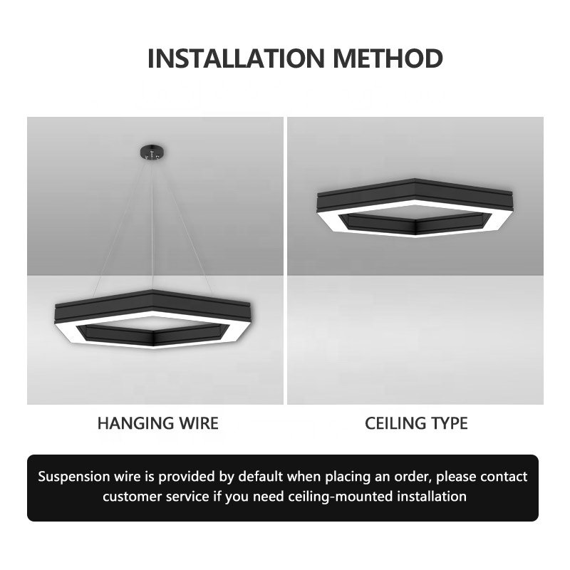 OEM/ODM Ceiling Hanging Lamps Modern Hexagon Home Decoration Aluminum Chandelier Honeycomb LED Linear Pendant Light
