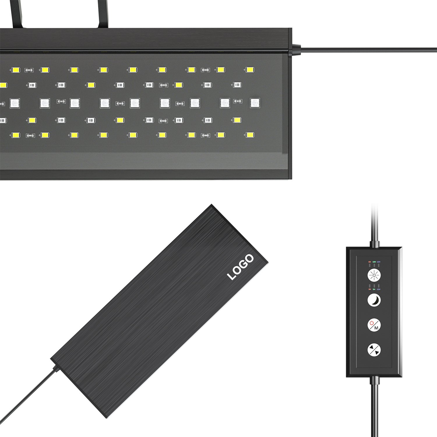 Fullgain Shenzhen 4 FT 8 Inch 24 24/7 120cm Led Smart LED Lighting Aquarium Led Clip Light Bracket Stand Aquarium Light Clip On