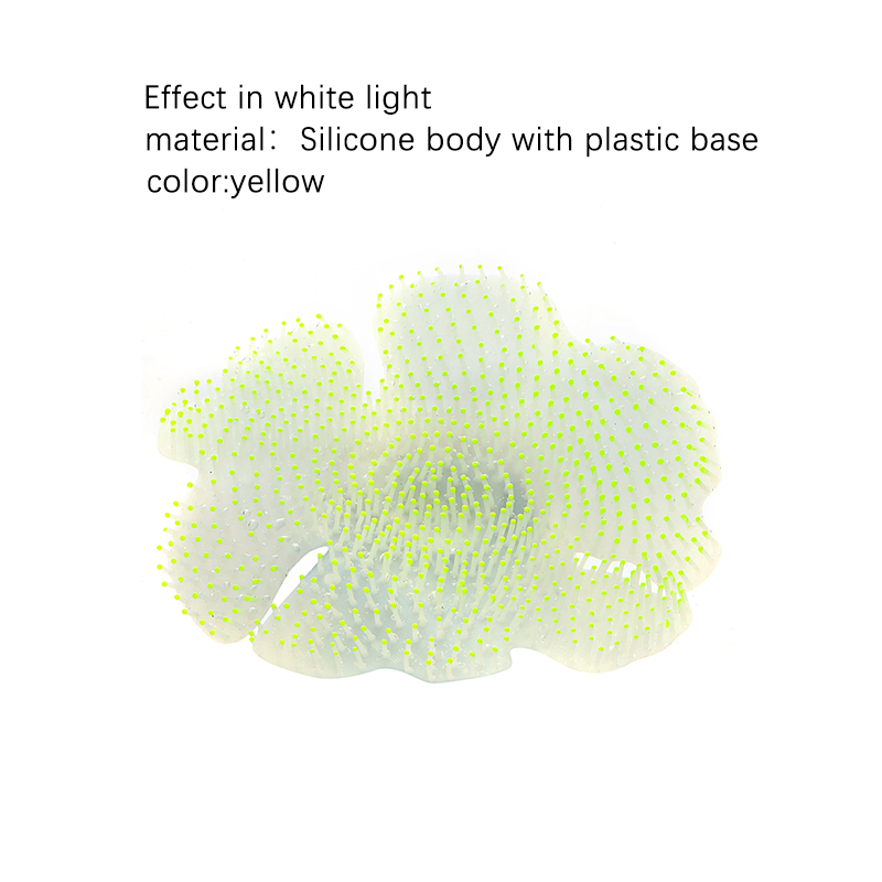 Hot Sale Aquarium Decoration of Aquatic Plants with Silicone Simulated Aquatic Flesh Coral with Glowing Decoration