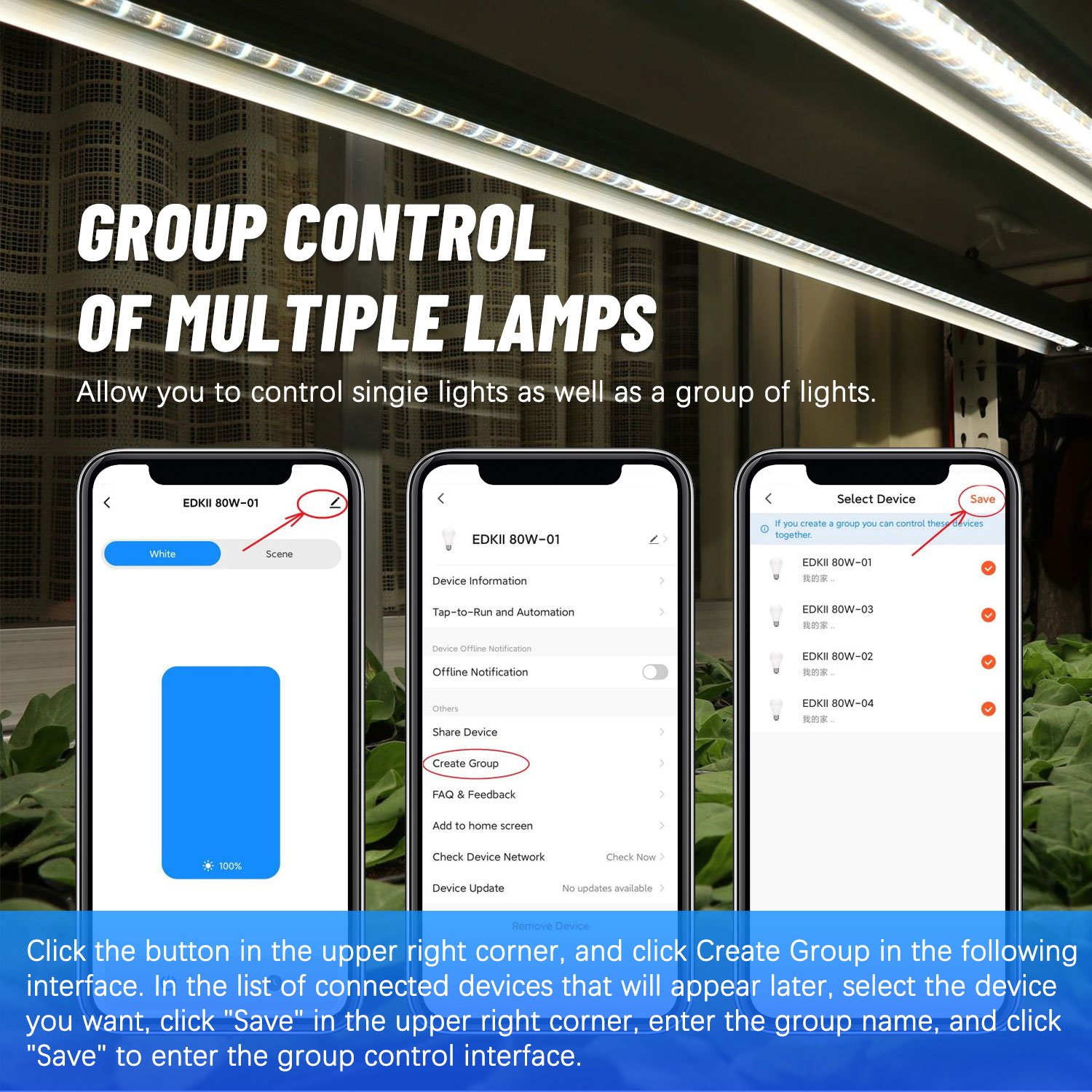 Home Full Spectrum Best Wifi Controller Microgreens Linear Tube Aquarium Landscape Led Plant Light