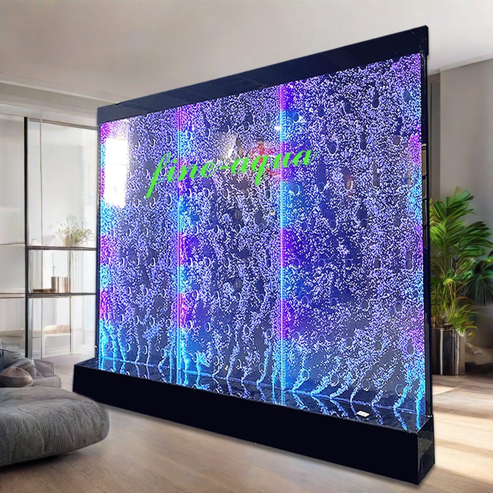 High quality glowing ocean aquarium acrylic water bubble wall panel with LED light for home decoration