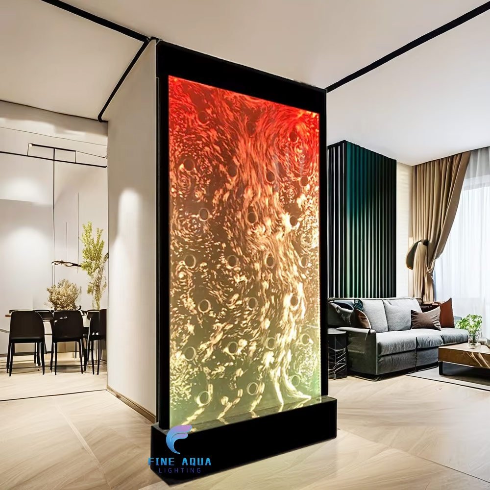 High quality glowing ocean aquarium acrylic water bubble wall panel with LED light for home decoration