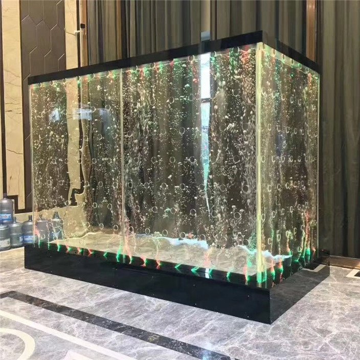 High quality glowing ocean aquarium acrylic water bubble wall panel with LED light for home decoration