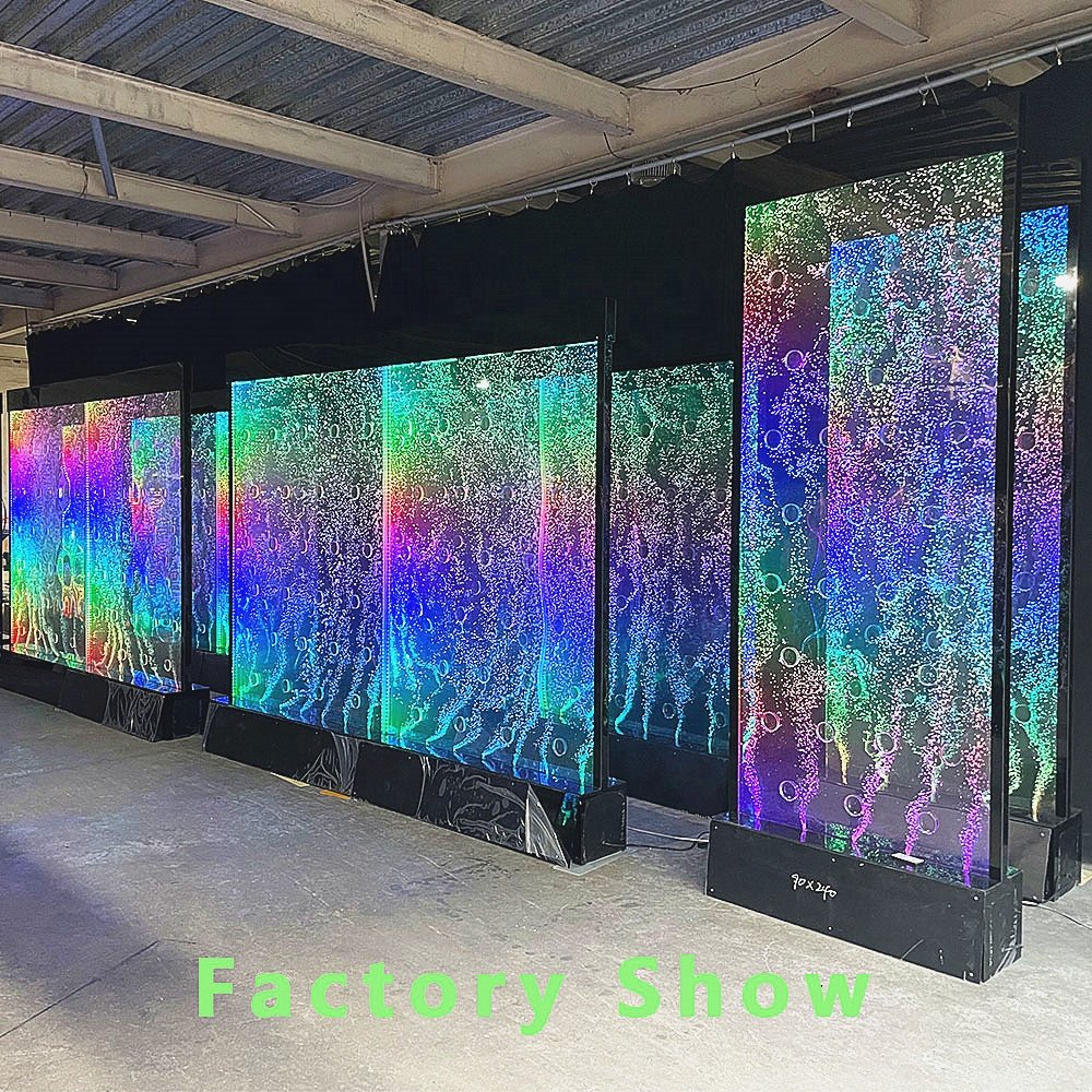 High quality glowing ocean aquarium acrylic water bubble wall panel with LED light for home decoration