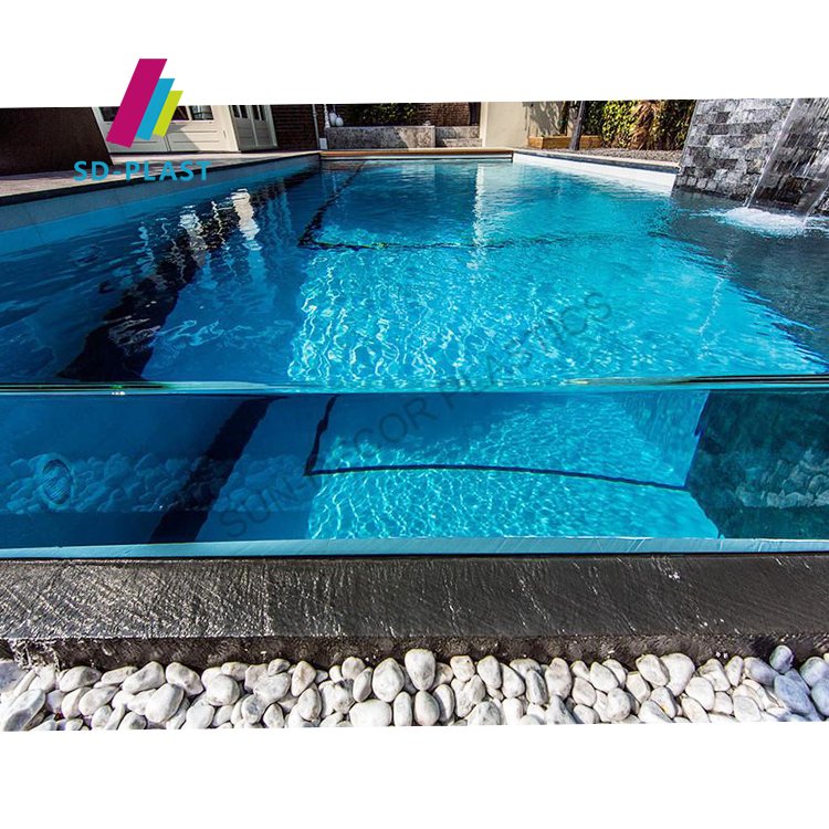 Light transmission 90mm acrylic sheet pool clear acrylic glass panel for pool window
