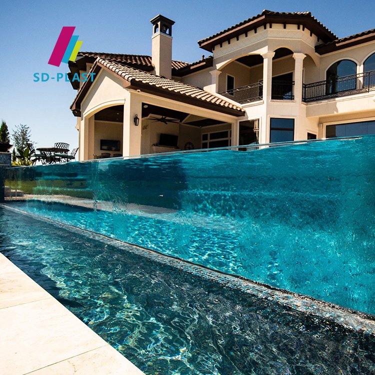 Light transmission 90mm acrylic sheet pool clear acrylic glass panel for pool window