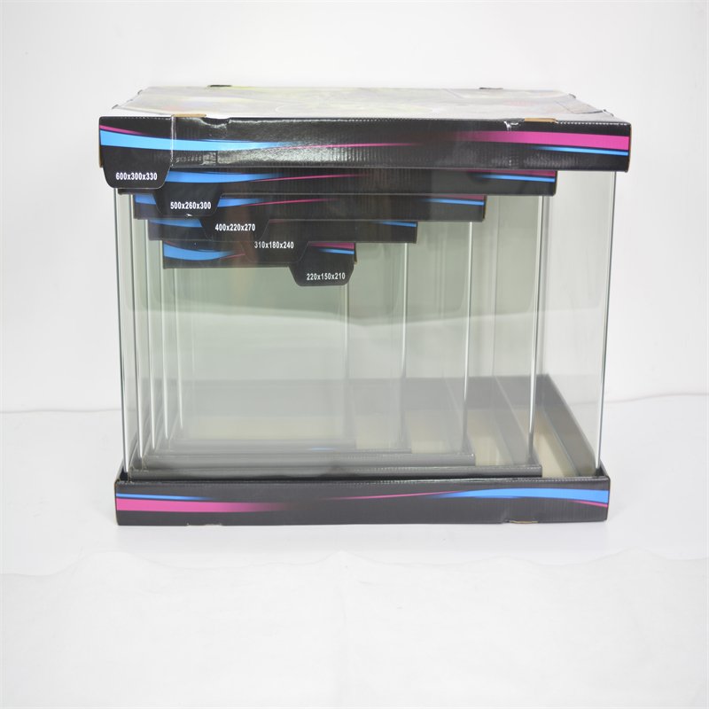High Transparency Glass Square fish tank Goldfish Tank aquarium With Cover