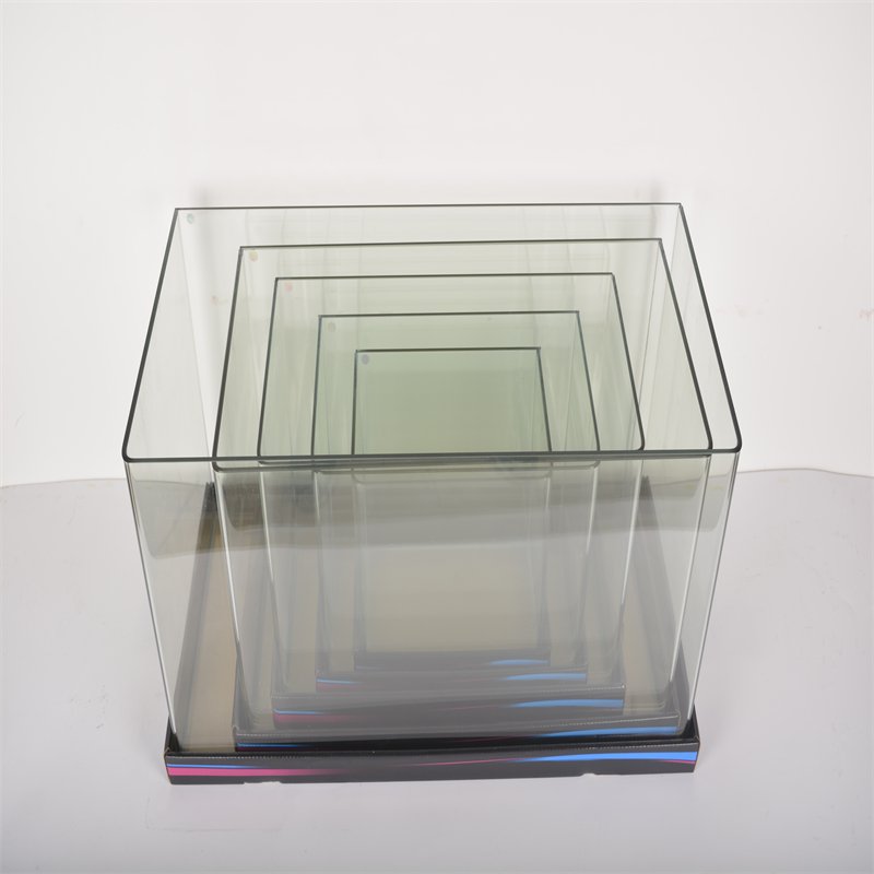 High Transparency Glass Square fish tank Goldfish Tank aquarium With Cover