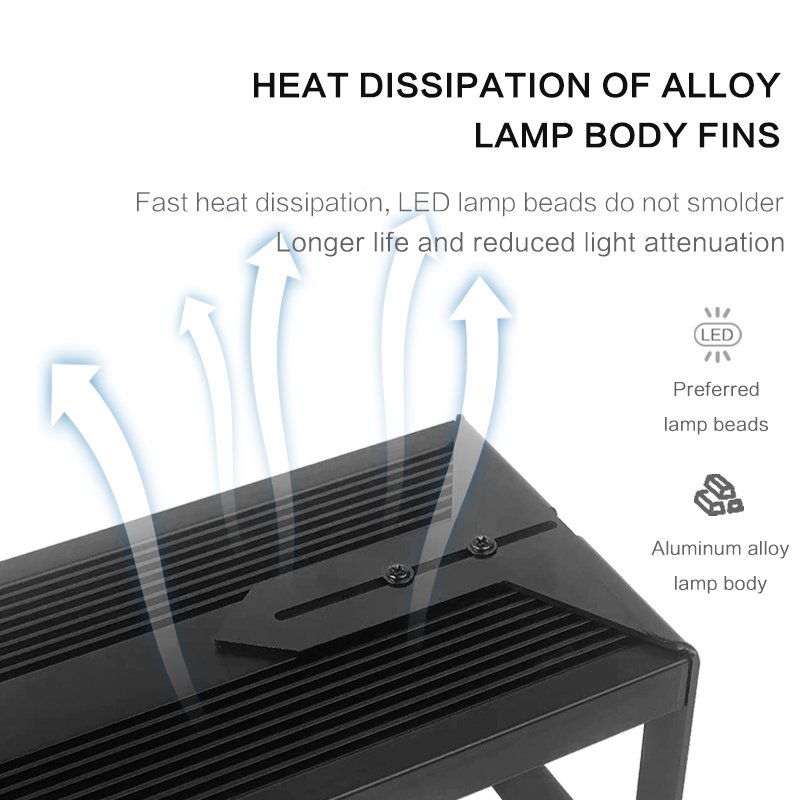 Metal shell glass fish tank LED aquarium light plant tank shelf aquatic plant super bright full spectrum LED light