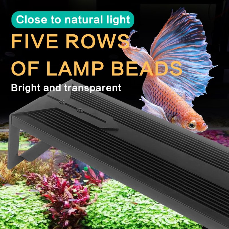 Metal shell glass fish tank LED aquarium light plant tank shelf aquatic plant super bright full spectrum LED light