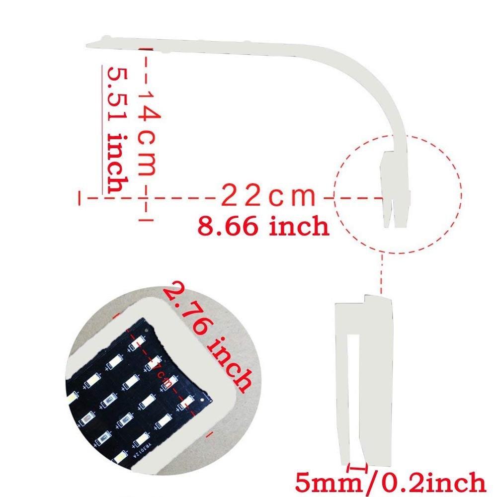 24 LED Aquarium Planted Light 10W Full Spectrum Plant Grow Clip Lamp Fish Tank Lighting White and Blue LED