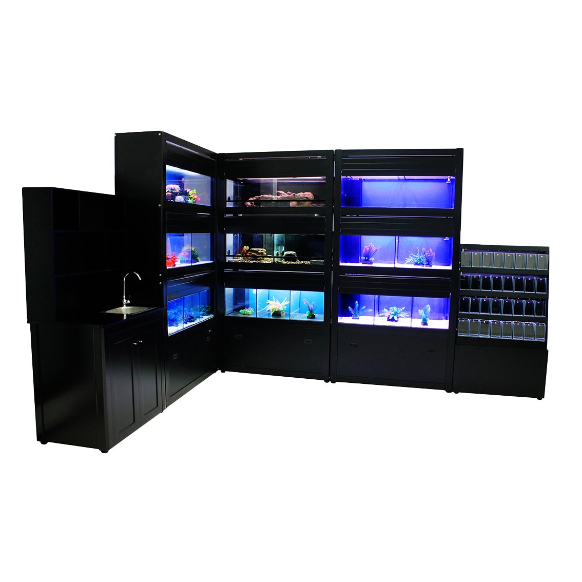 White 4 layers aquarium fish tank shop display for shop