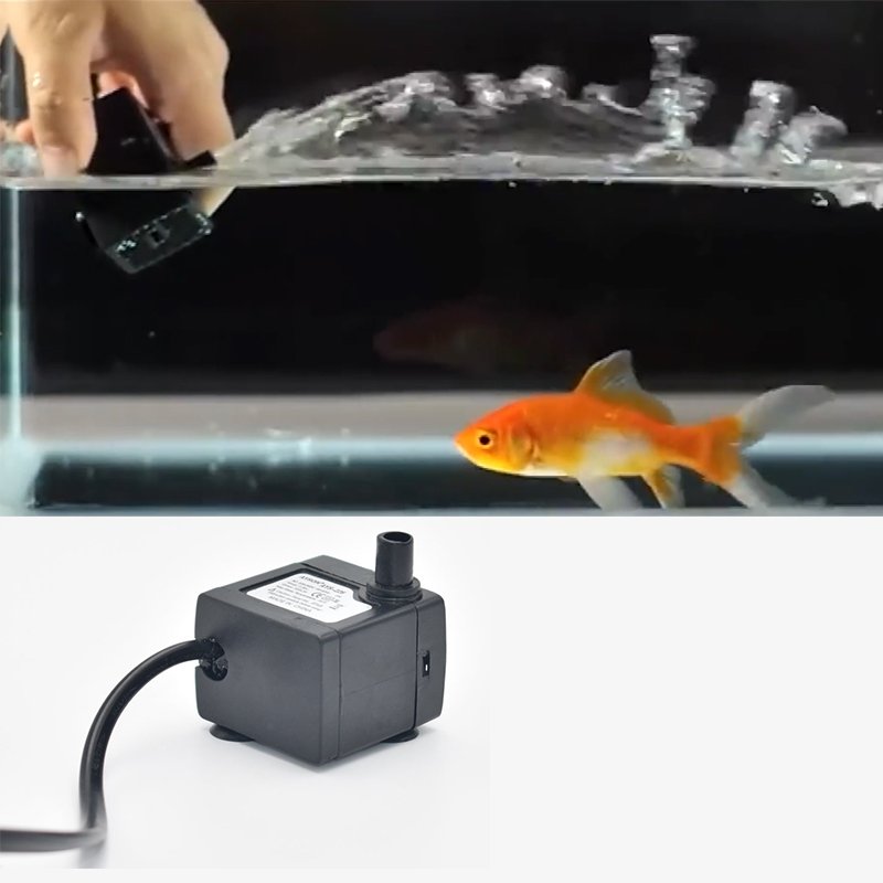Zero Noise Air Ultra Quiet 53gph 200l/h 3w Submersible Mini 5 Gallon Water Aquarium Pump 50 gph