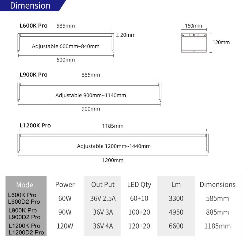 WEEK AQUA 60/90/120cm Aquarium Led Smart Cycle Dimmer Light for Plant Fish Tank
