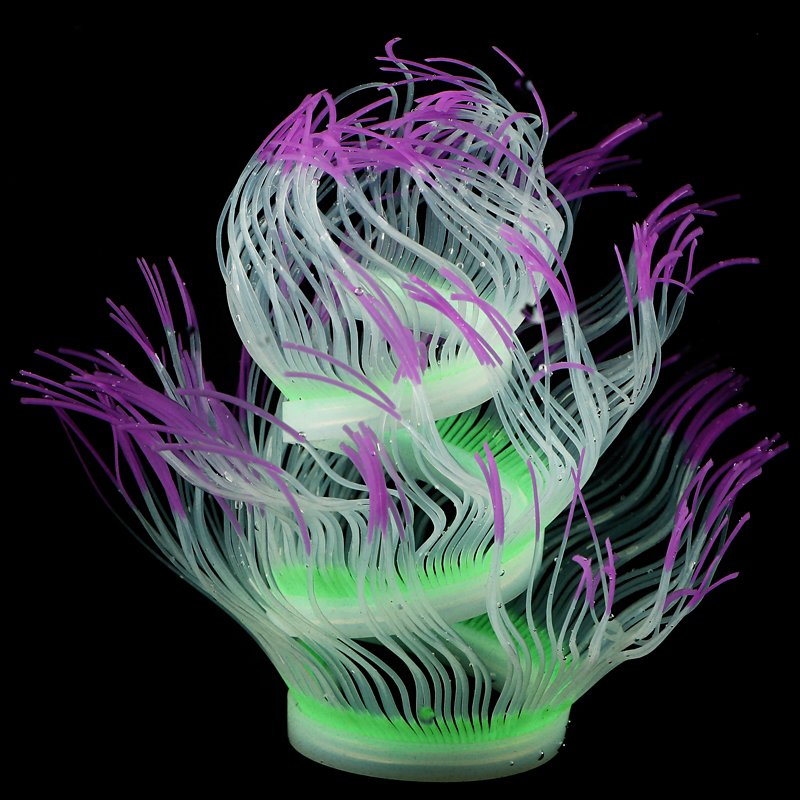 Wholesale Fish Tank Ornaments Aquarium Artificial Coral with Silicone Variegated Anemone