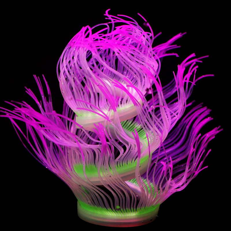 Wholesale Fish Tank Ornaments Aquarium Artificial Coral with Silicone Variegated Anemone