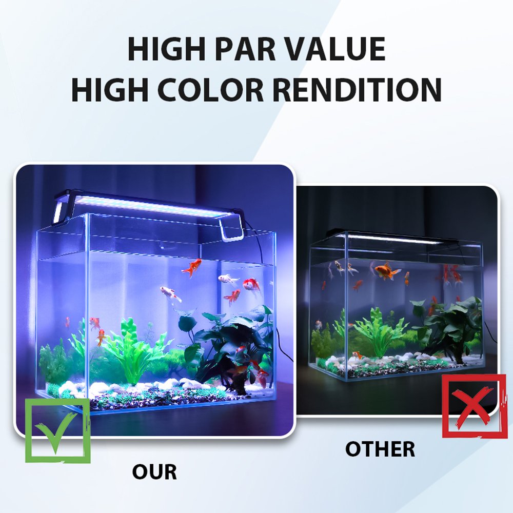 Aquarium LED Fish Tank Light Dimming WRGB 65W 120CM Marine Coral Reef LED Aquarium Light for Aquarium Plants