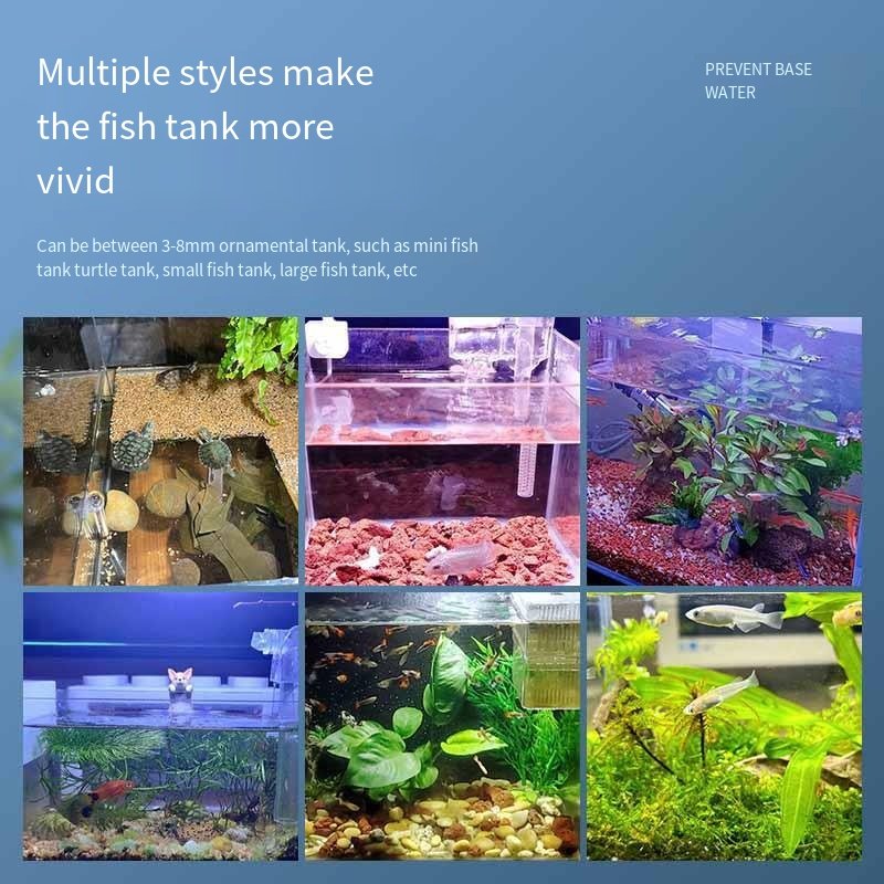 USB full spectrum water grass fish tank light LED light waterproof mini round tank small clip light